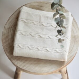 Copertina Cashmere Neonato Treccina
